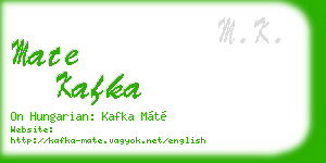 mate kafka business card